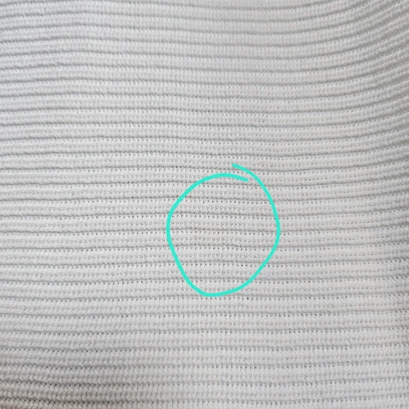 Chico's White Knit Silver Rhinestone Oversized Dolman Sleeve Sweater Tunic - Picture 10 of 12